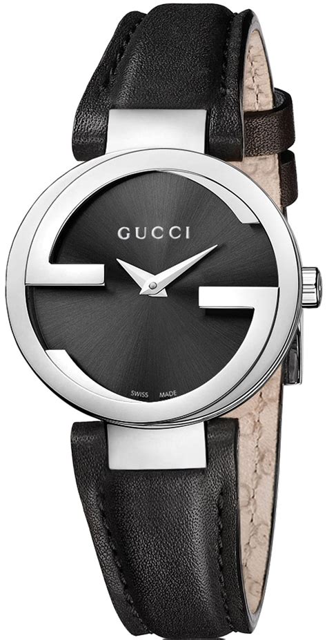 gucci black face ladies watch|Steel G.